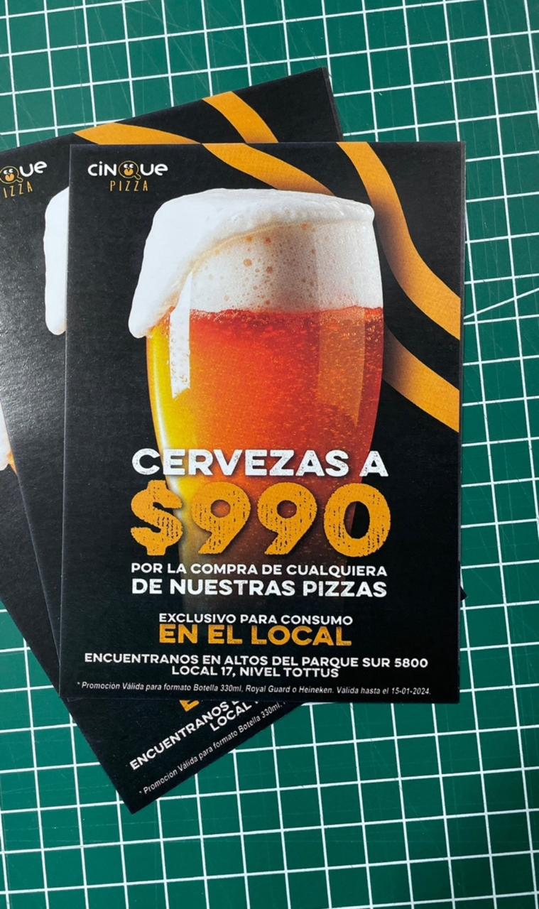 Flyers 10x14 (Pack 1000und) una cara - Impresión Offset