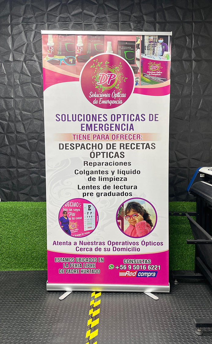 Pendón Roller tamaño 100x200cm + Bolso