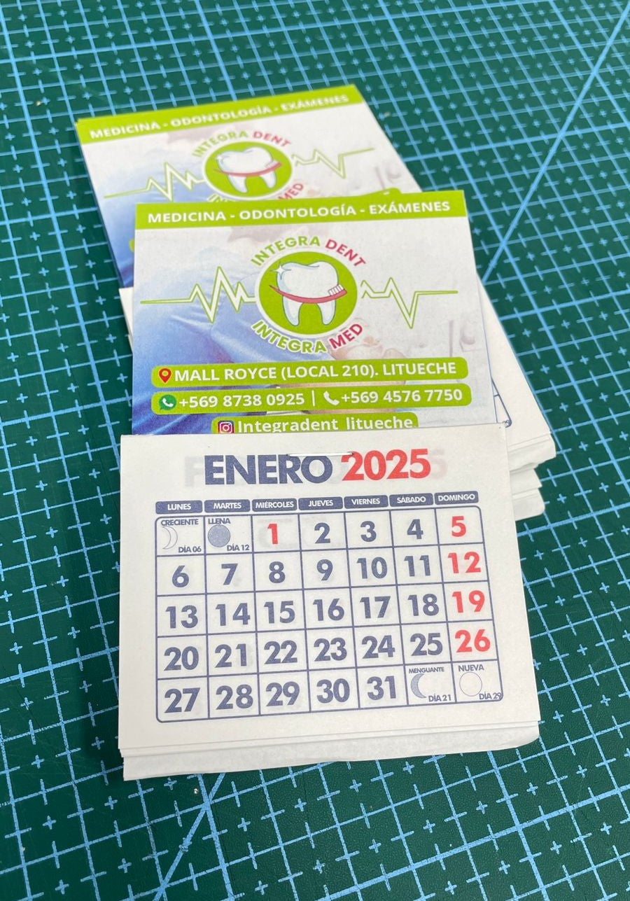 Pack 100 Magnéticos Con Calendario (6x7cm)