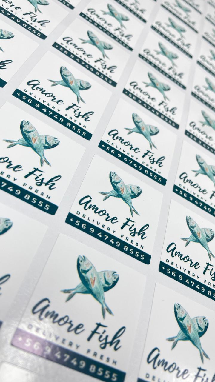 Stickers Personalizados (Pack 100und) 3,5cm a 5cm