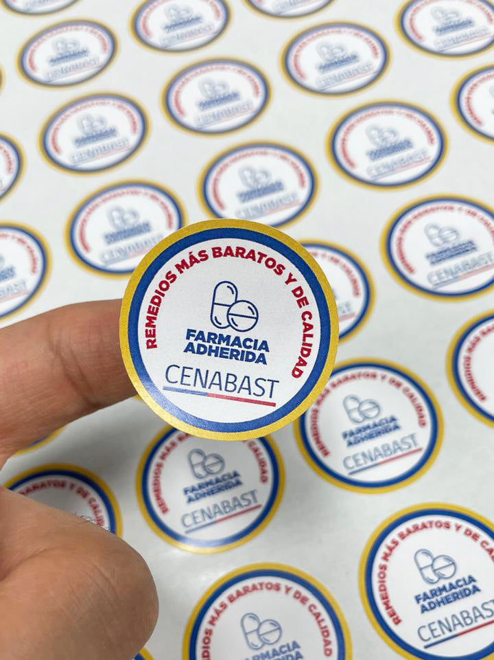 Stickers Personalizados (Pack 100und) 3,5cm a 5cm
