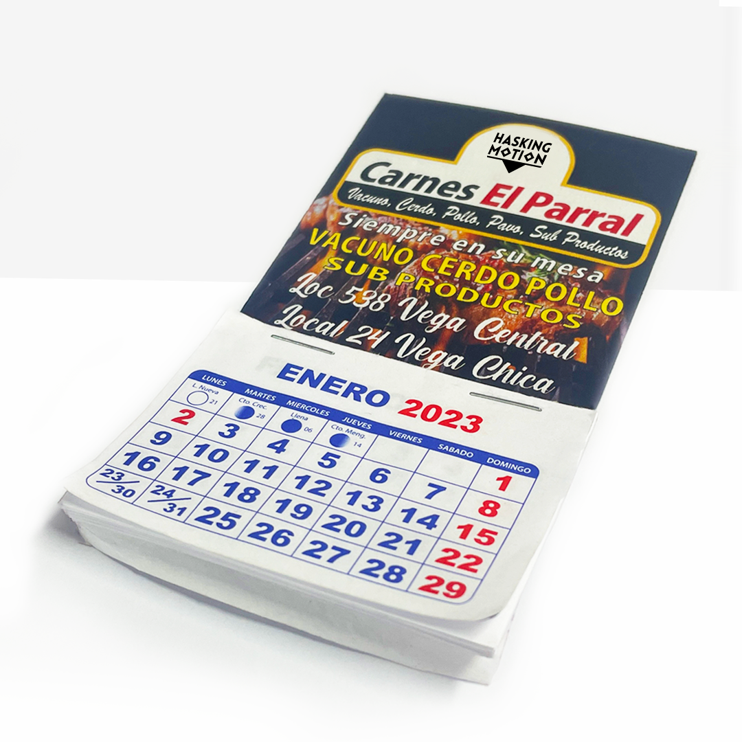 Pack 100 Magnéticos Con Calendario (6x7cm)