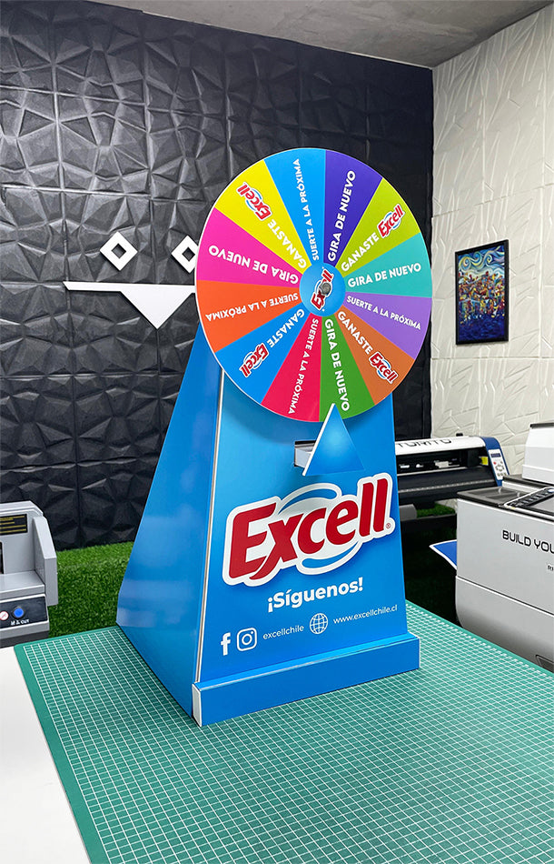 Mini Ruleta Publicitaria Para Eventos / Diseño Personalizado