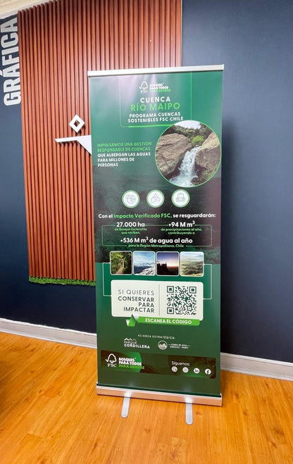 Pendón Roller (Premium Sintético) tamaño 80x200cm + Bolso