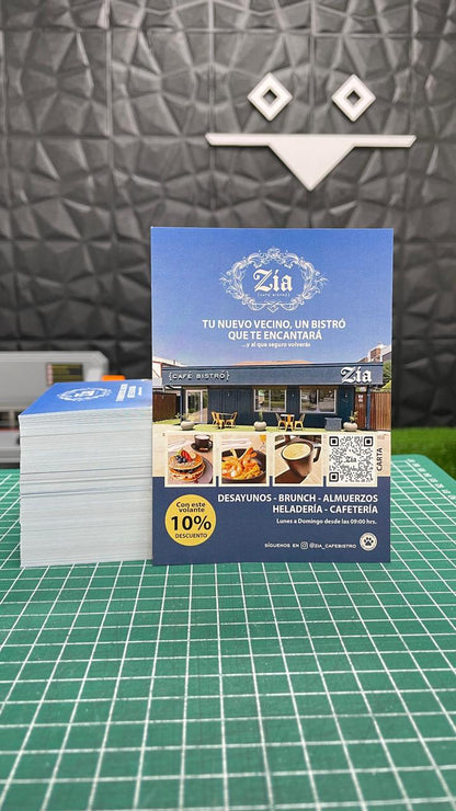 Flyers 10x14 (Pack 500und) una cara -  Calidad Premium