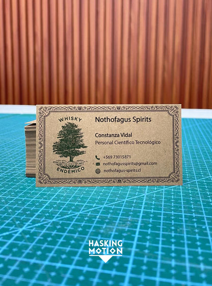 Tarjetas de presentación (Papel Ecológico) Ambas caras