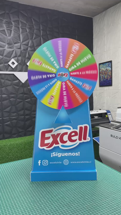 Mini Ruleta Publicitaria Para Eventos / Diseño Personalizado