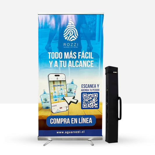 Pendón Roller tamaño 100x200cm + Bolso