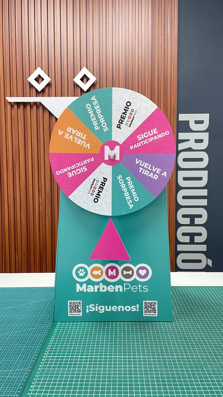 Mini Ruleta Publicitaria Para Eventos / Diseño Personalizado