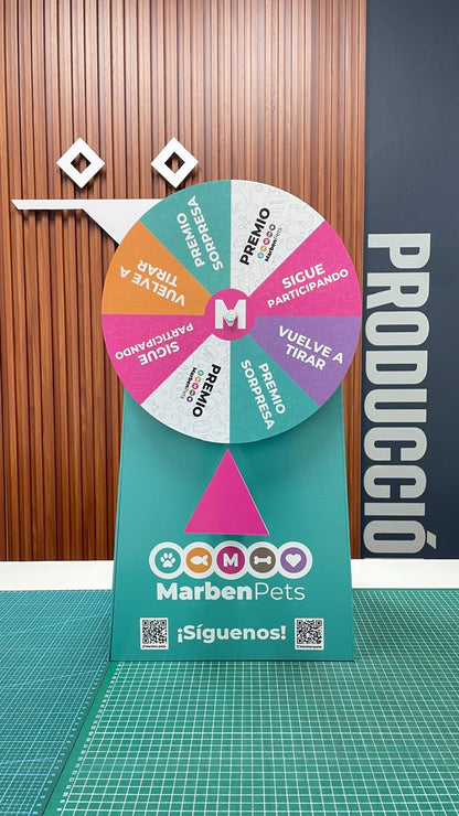 Mini Ruleta Publicitaria Para Eventos / Diseño Personalizado