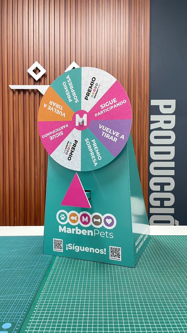 Mini Ruleta Publicitaria Para Eventos / Diseño Personalizado